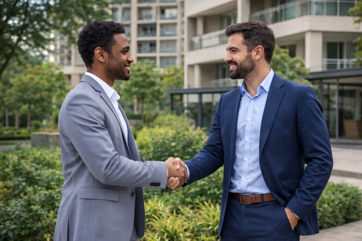 Equipe Grab & Go em visita ao condomínio